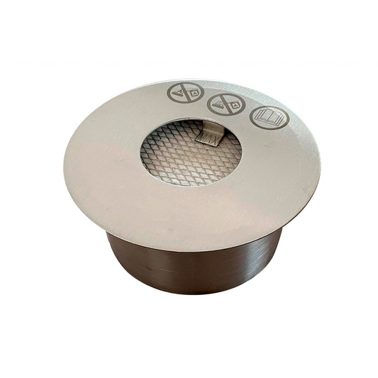 Queimador Bioetanol Inox F9015 Round - Chama Vermelha