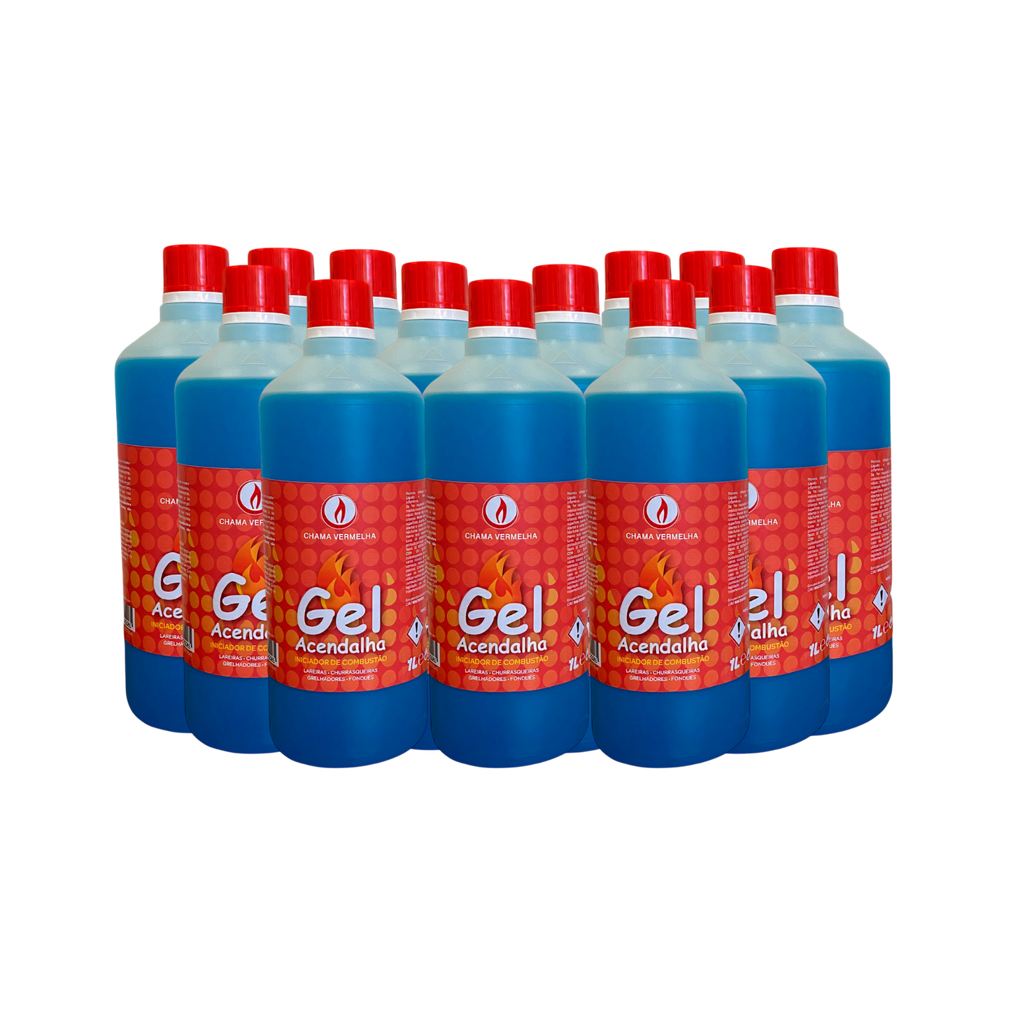 Gel Firelighter 1L Chama Vermelha