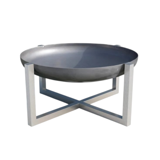 Braseiro Contemporâneo Quadra - Chama Vermelha