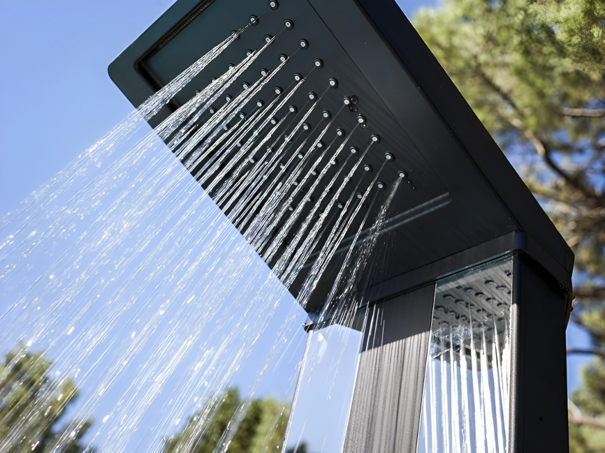 Chuveiro Solar Premium Alumínio c/ Pulverizador e Lava Pés 38L Gre