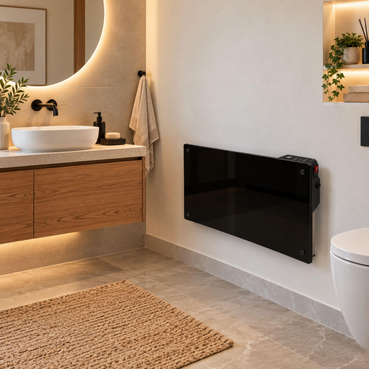 Convector Eléctrico Panel Glass 1000 W