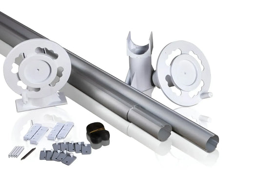 Enrolador de Cobertura para Piscinas Elevadas 2.44m-6.32m - Chama Vermelha