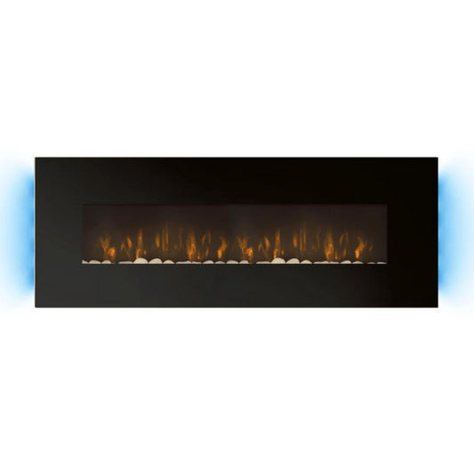 Lareira Elétrica Panorâmica Pedras Decorativas 2000W Che-500 - Chama Vermelha