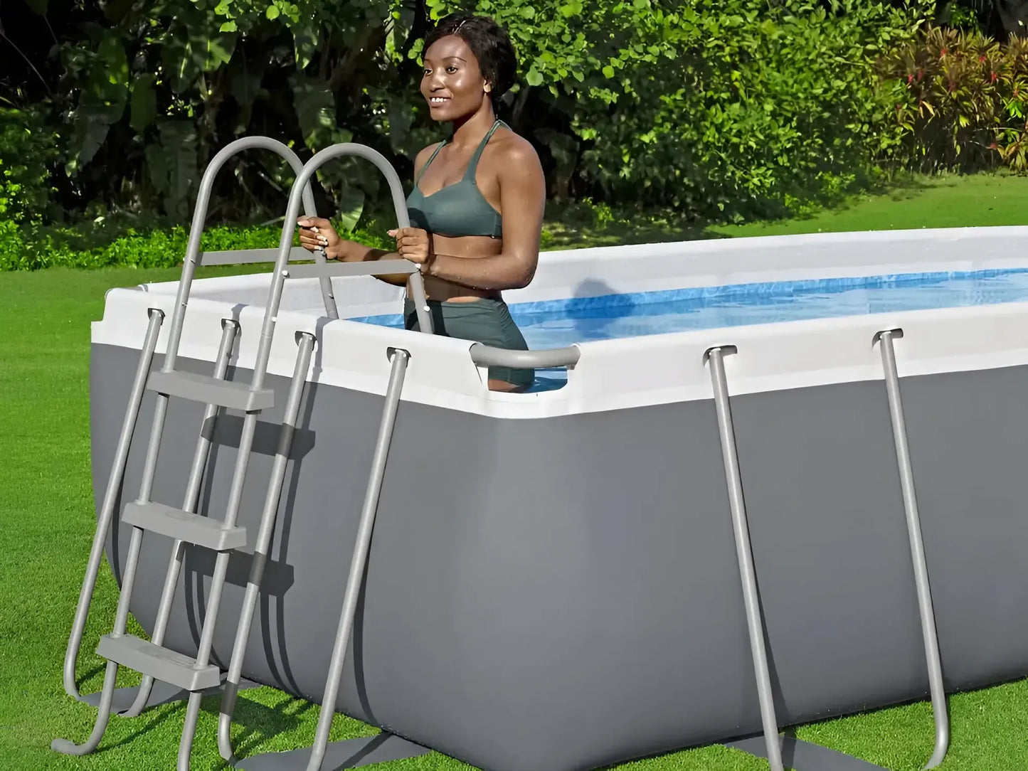 Piscina Elevada Retangular Power Steel Bestway 404x201x100cm
