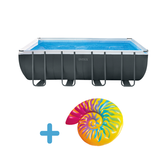Piscina Retangular Amovível Ultra XTR Frame 5m com Sistema de Filtragem - Chama Vermelha