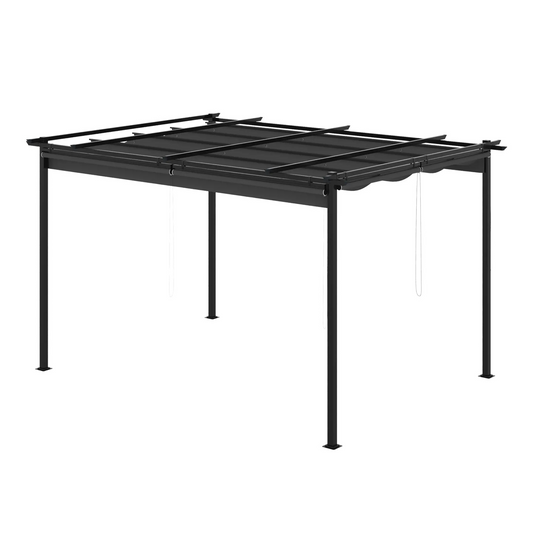 Pérgola de Jardim 3x4 com Teto Retrátil - Chama Vermelha