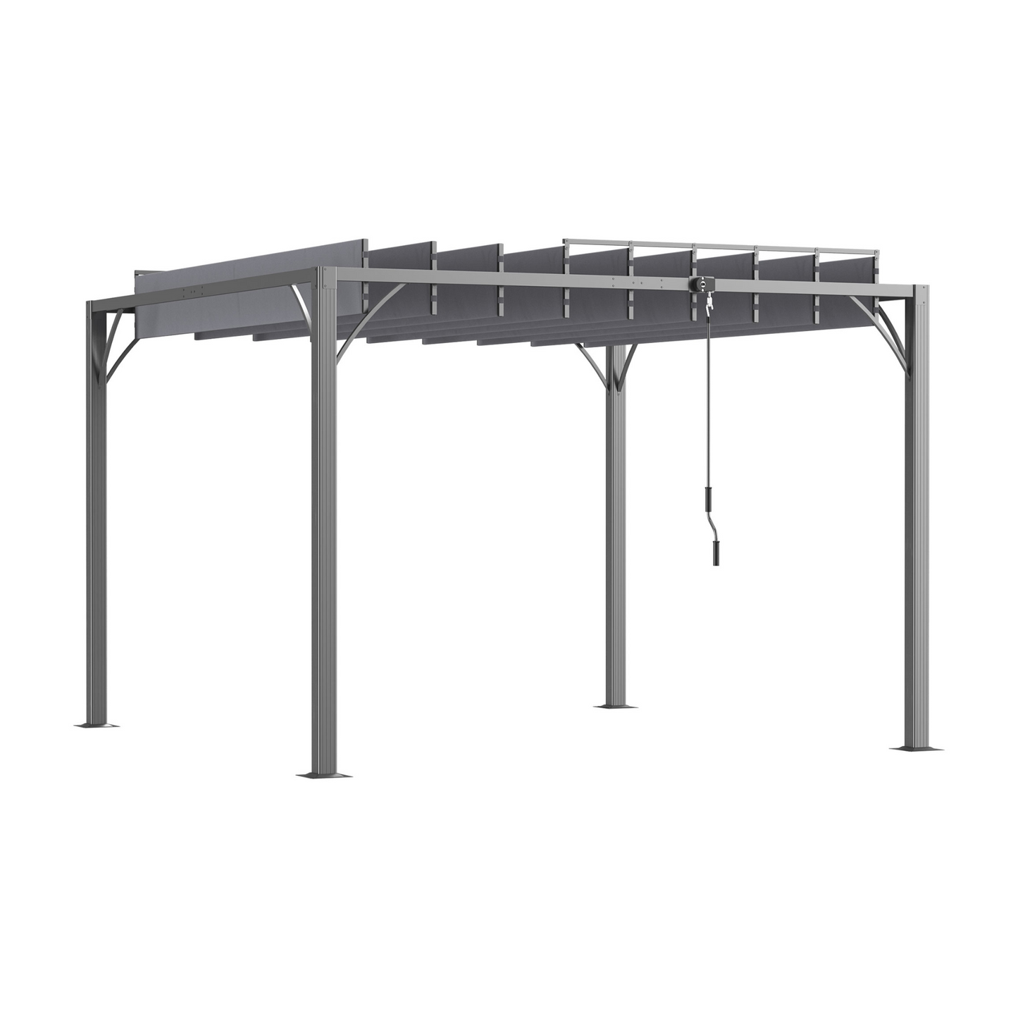 Pérgola para Jardim com Lâminas Superiores Giratórias 3x3m