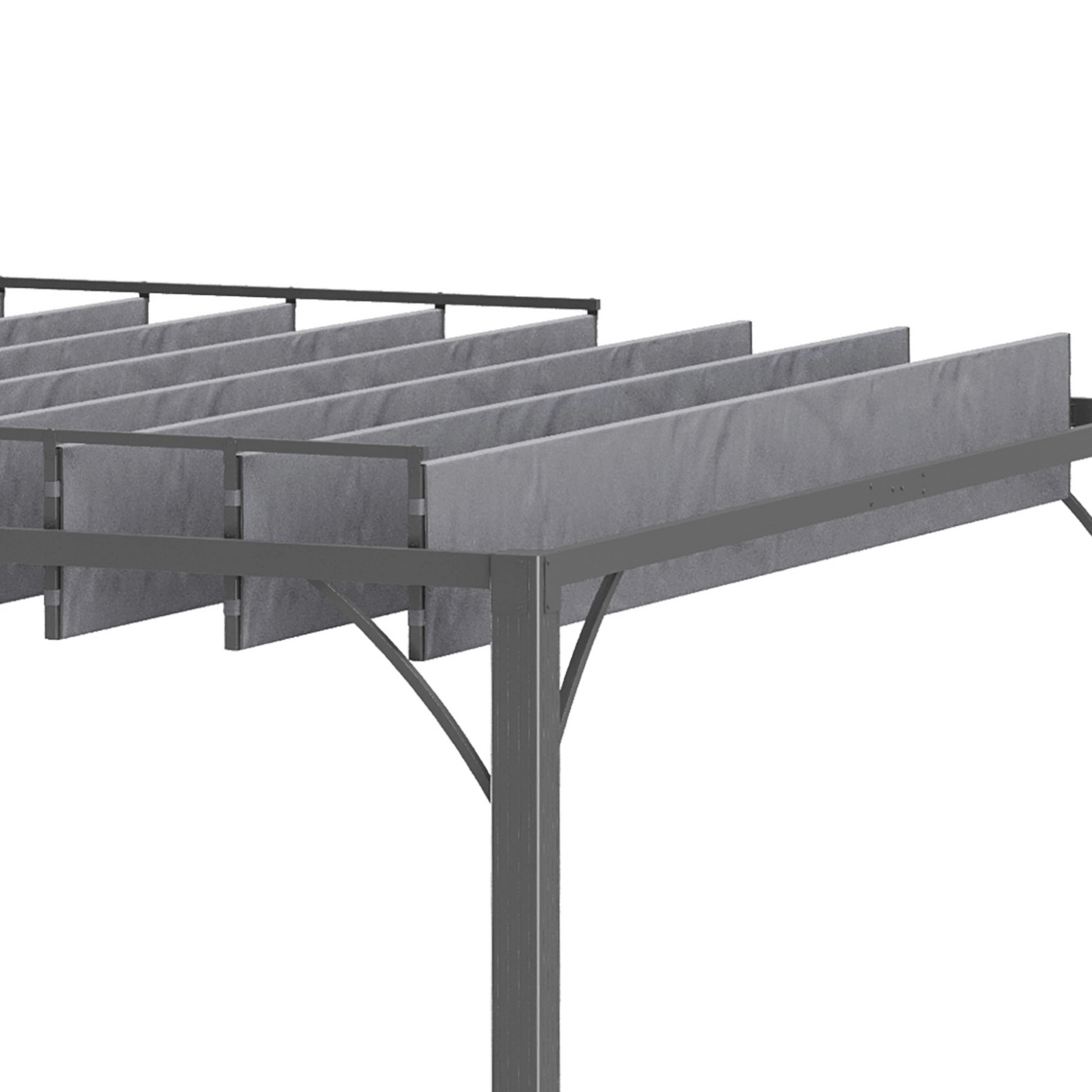 Pérgola para Jardim com Lâminas Superiores Giratórias 3x3m