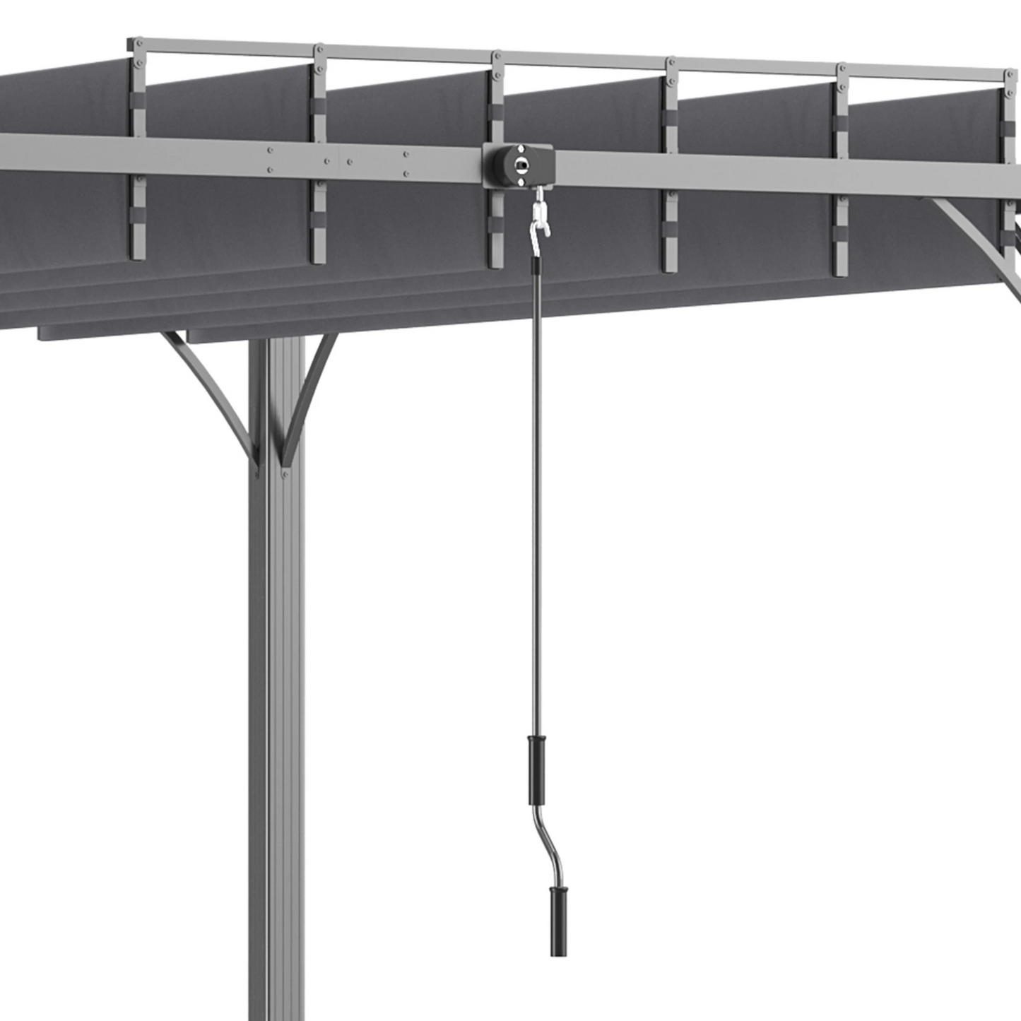 Pérgola para Jardim com Lâminas Superiores Giratórias 3x3m