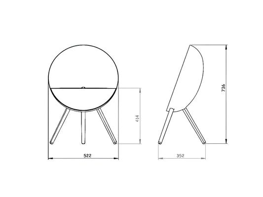 Lareira Bioetanol Eye Chromed Rose Gold - Chama Vermelha