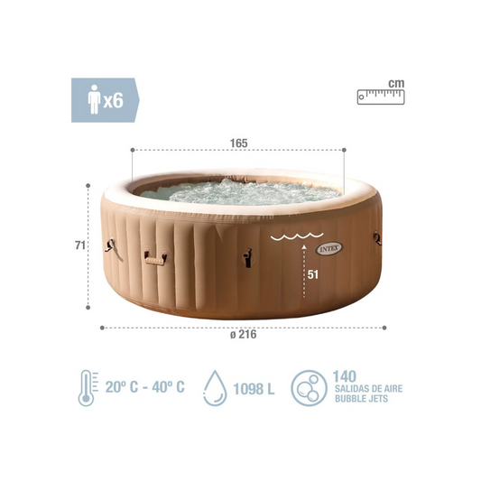 Spa de Hidromassagem Insuflável Intex Sahara - Chama Vermelha
