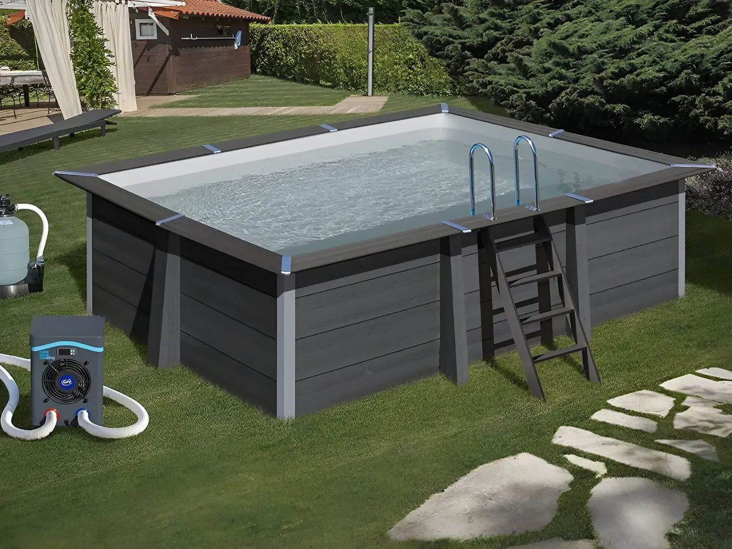 Bomba de Calor Mini para Piscinas Elevadas de 30m³ - Chama Vermelha