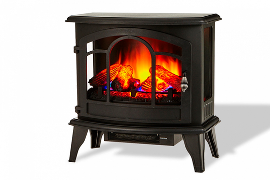 Salamandra Elétrica Porta Vista 180º da Chama 2000W Che-390 - Chama Vermelha