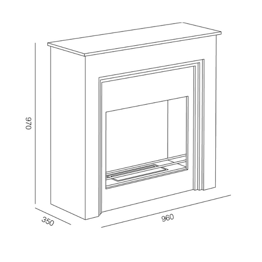 Lareira Bioetanol Conegliano - Chama Vermelha