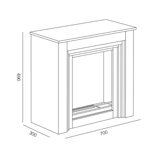 Lareira Bioetanol Falcade - Chama Vermelha