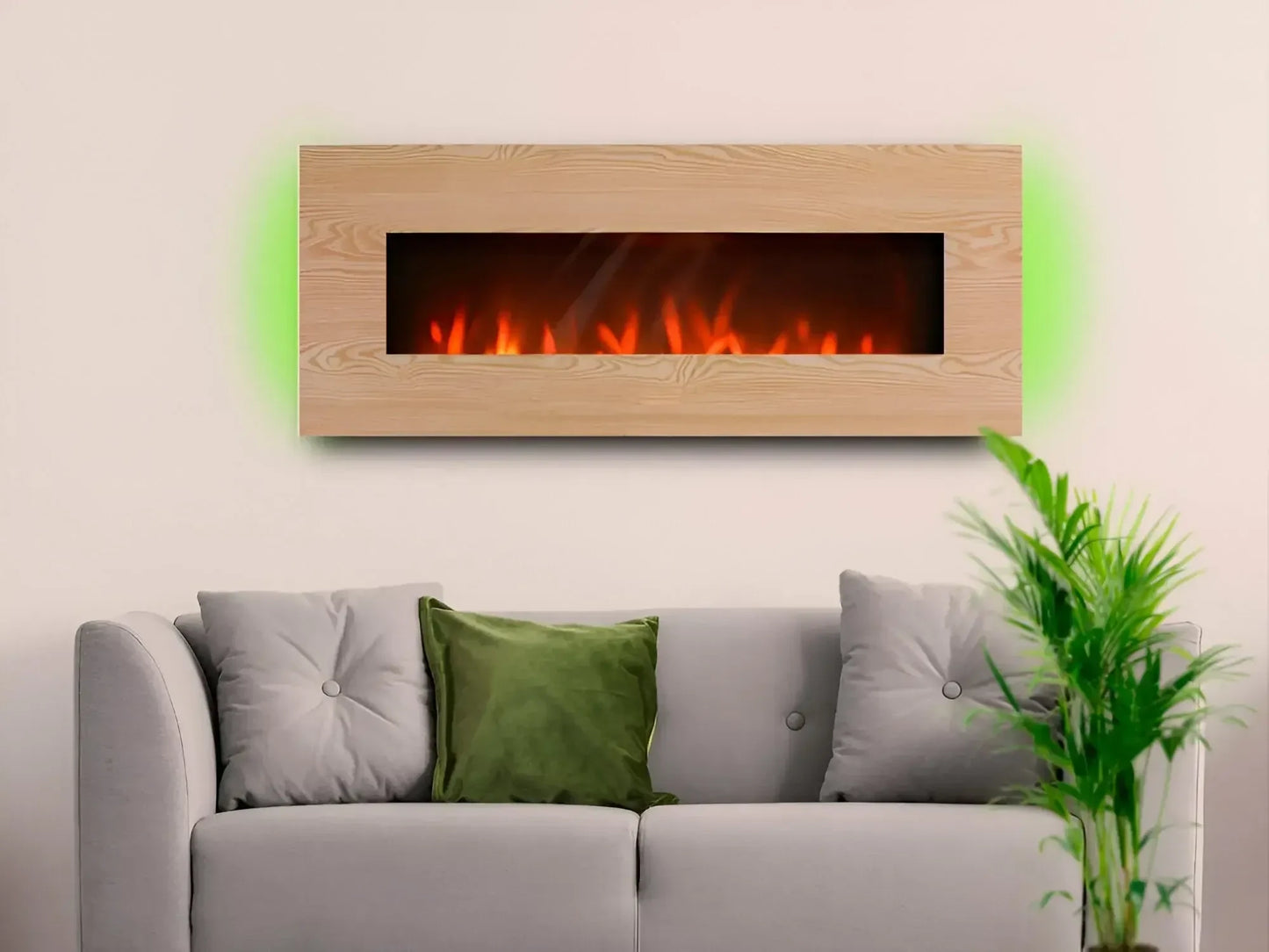 Chimenea eléctrica panorámica de pared 2000W Che-530