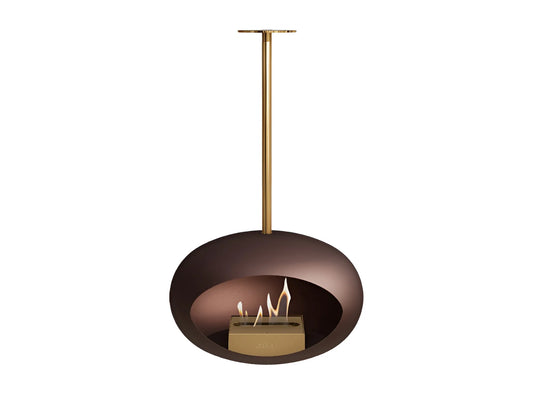 Lareira Bioetanol Suspensa Sky Mocca - Chama Vermelha