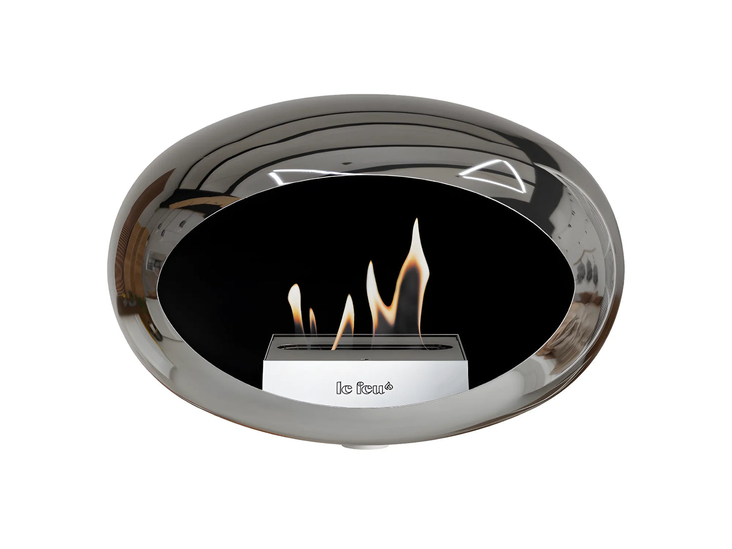 Bioethanol Wall Chromed Silver Fireplace