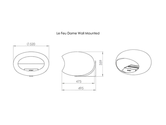 Lareira Bioetanol Wall White - Chama Vermelha