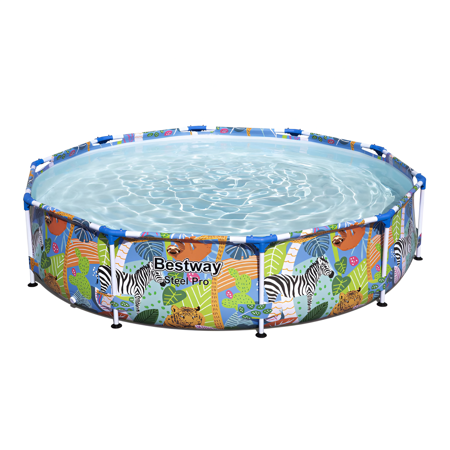 Piscina Infantil Bestway Steel Pro Desenho de Animais Coloridos 305 x 66 cm