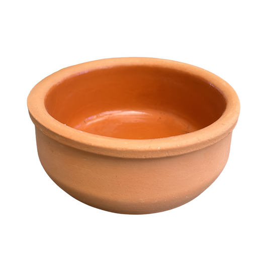 Suporte/ Caçarola de Barro para Velas - Chama Vermelha