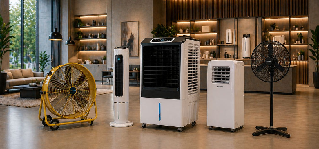 Comparação entre ventoinha, climatizador evaporativo e ar condicionado