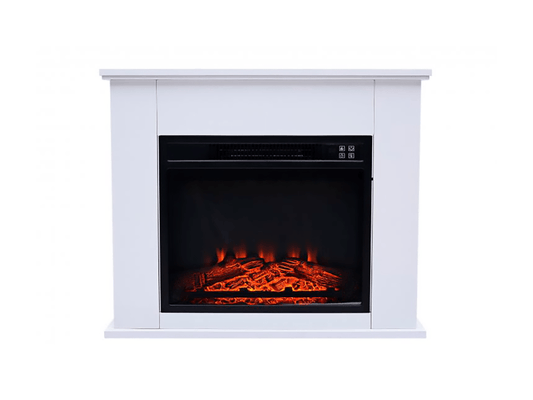 Traditional Style Electric Fireplace MDF White 2000W Che-610