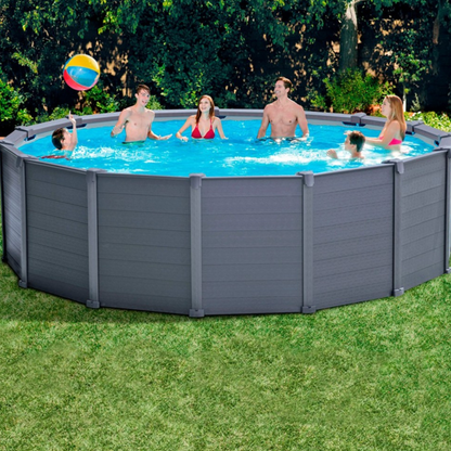 Piscina Desmontável INTEX Graphite Grey Panel 5m