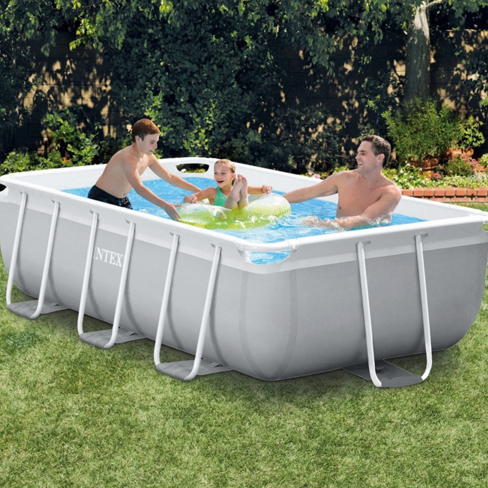 Piscina Retangular Prism Frame INTEX 3 metros com Bomba