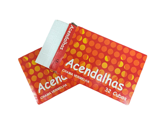 White Paraffin Firelighters Chama Vermelha