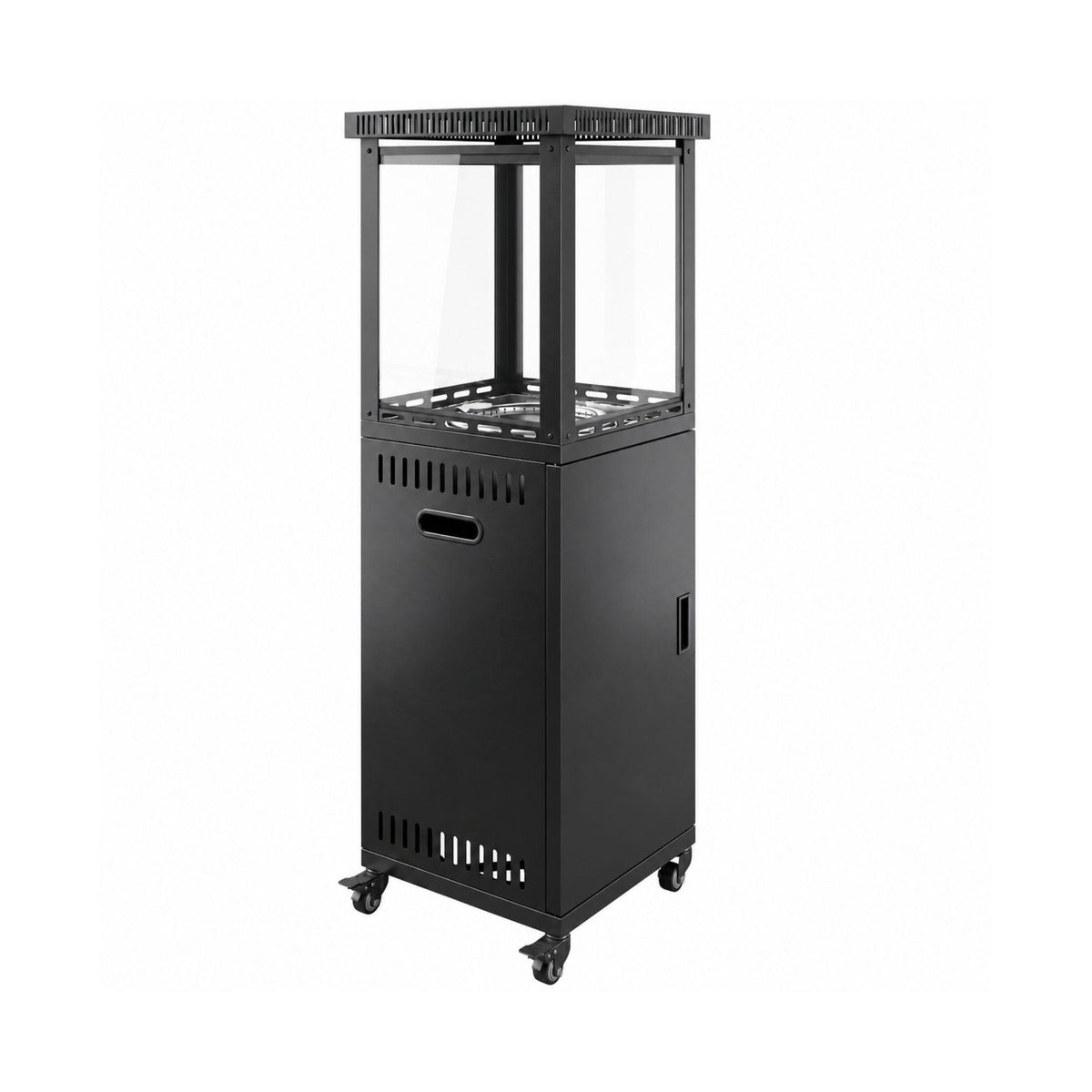 Aquecedor de Exterior a Gás 13 kW com Rodas Preto