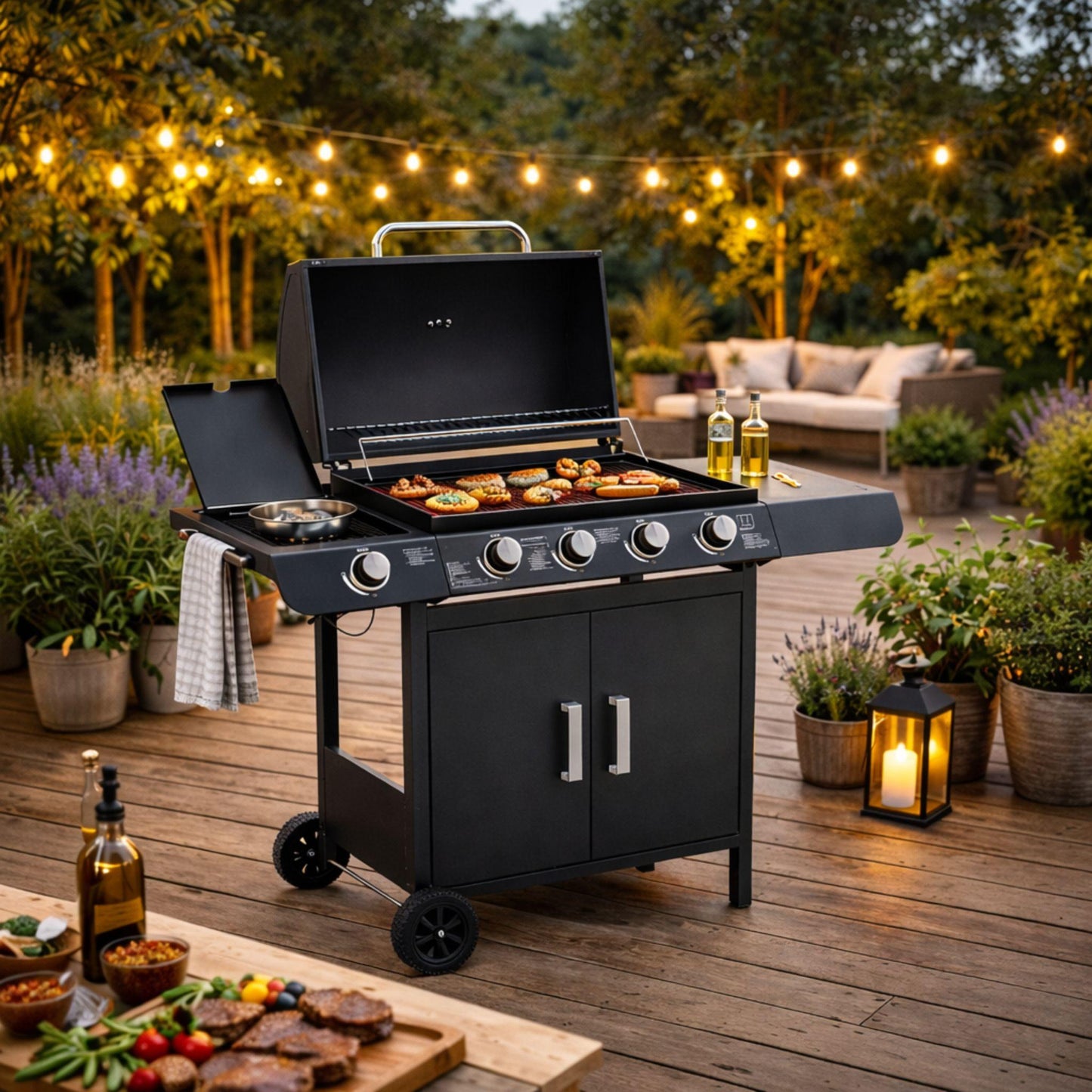 Barbecue a Gás 4+1 Queimadores 14,4KW