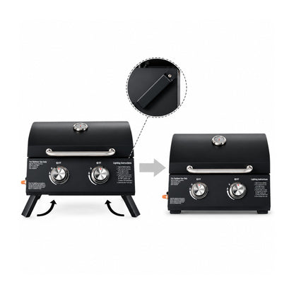 Barbecue a Gás Dobrável e Portátil