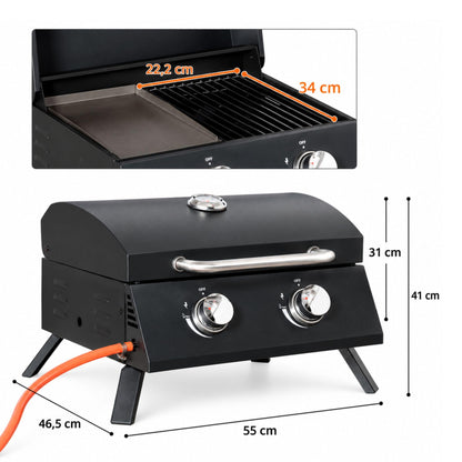 Barbecue a Gás Dobrável e Portátil