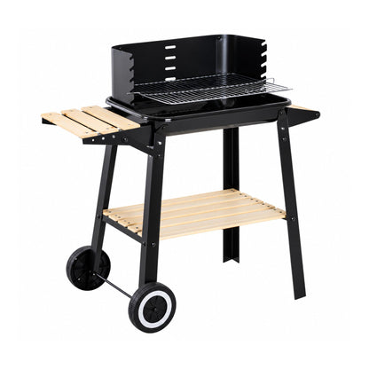Charcoal Barbecue with Adjustable Grill + Grill and Barbecue Cleaner