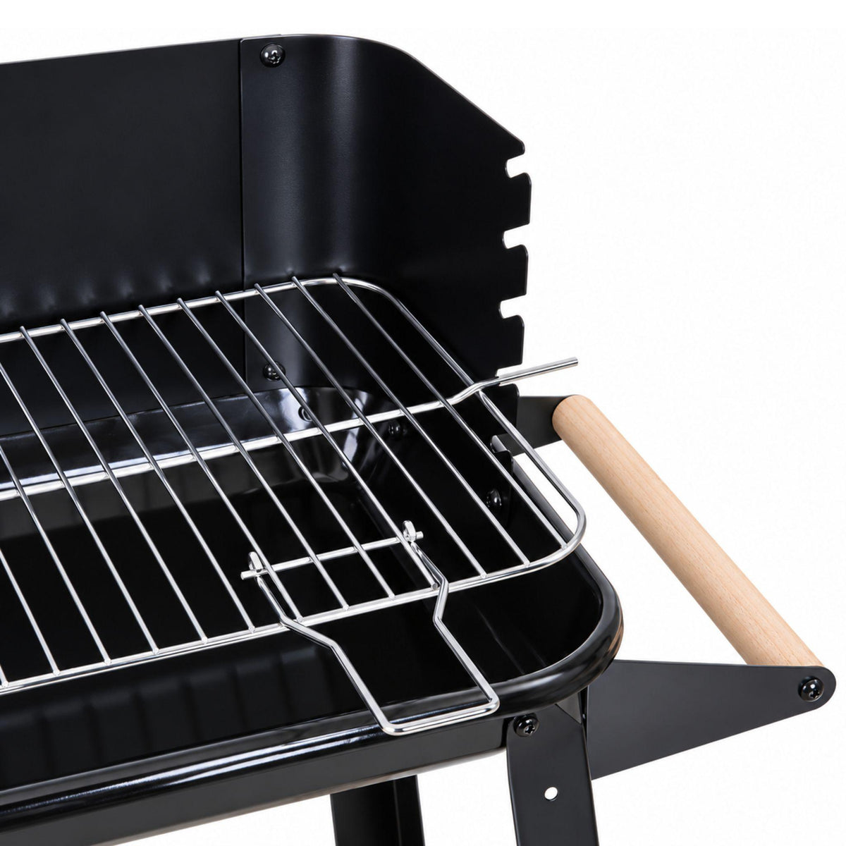 Charcoal Barbecue with Adjustable Grill + Grill and Barbecue Cleaner