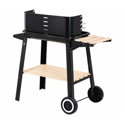 Charcoal Barbecue with Adjustable Grill + Grill and Barbecue Cleaner