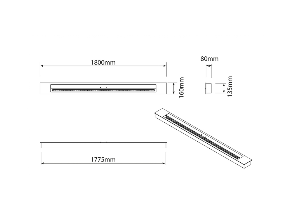 Stainless Steel Bioethanol Burner F96180