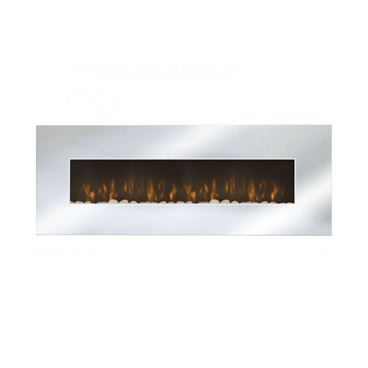 Electric Fireplace with Mirrored Decorative Stones 2000W Panoramic Che-510