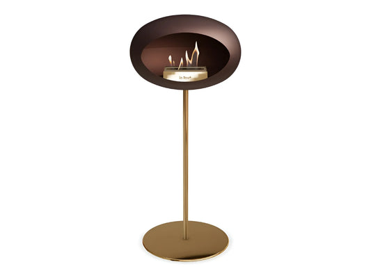 Bioethanol Ground Steel High Mocca Fireplace