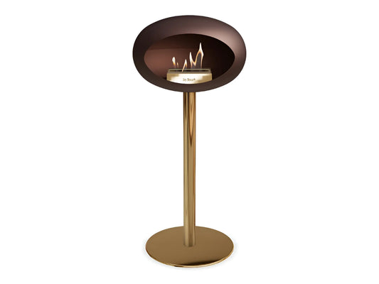 Bioethanol Ground Steel High Mocca Fireplace