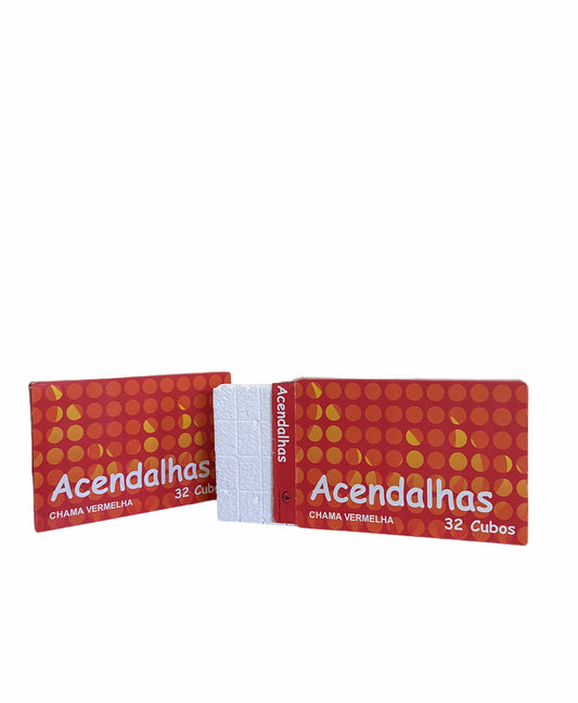 White Paraffin Firelighters Chama Vermelha
