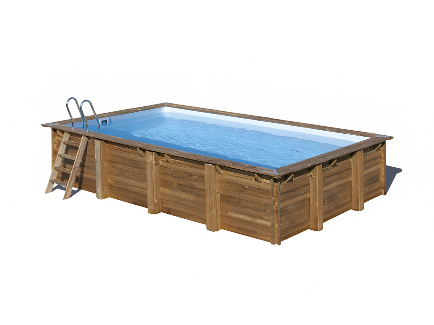 Piscina Madeira Retangular Évora Gre 620 x 420 x 133 cm