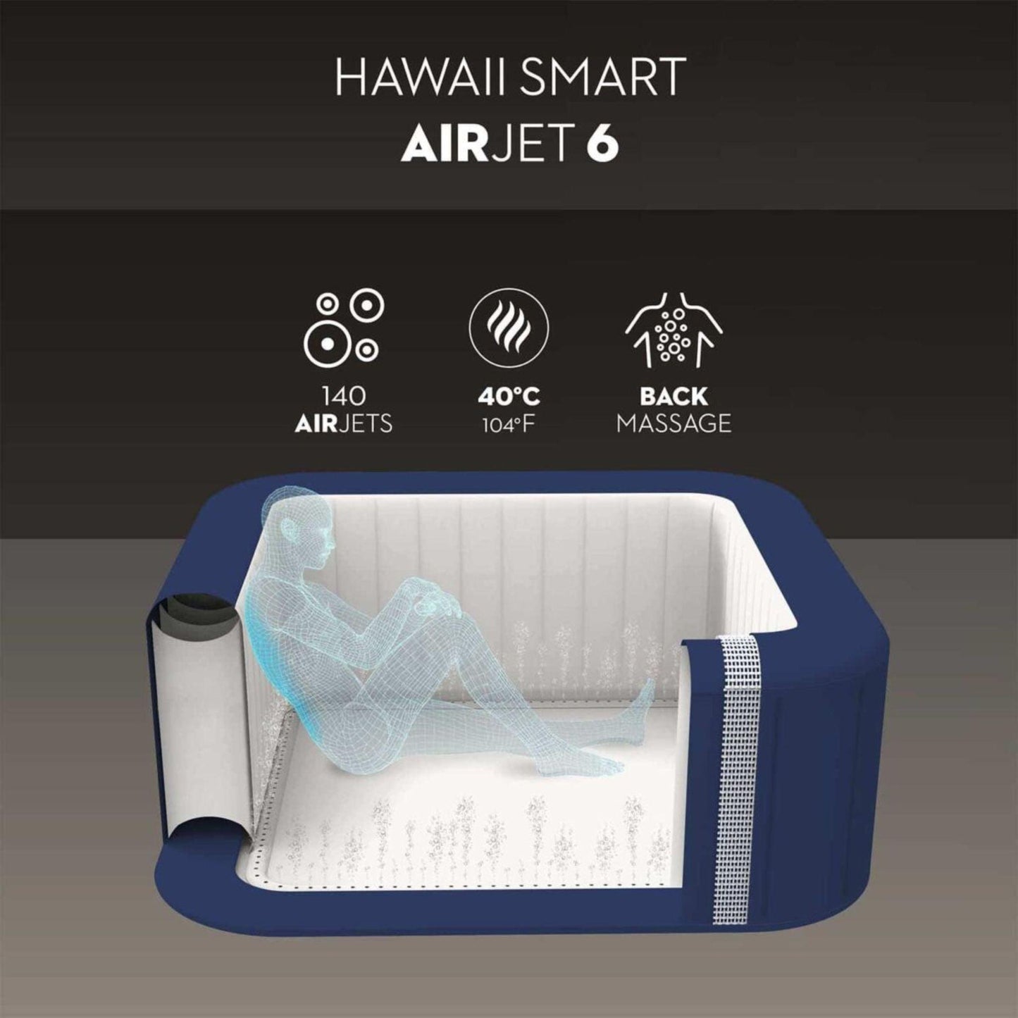 Spa de Hidromassagem Insuflável Lay-Z-Spa® Hawaii Smart AirJet™