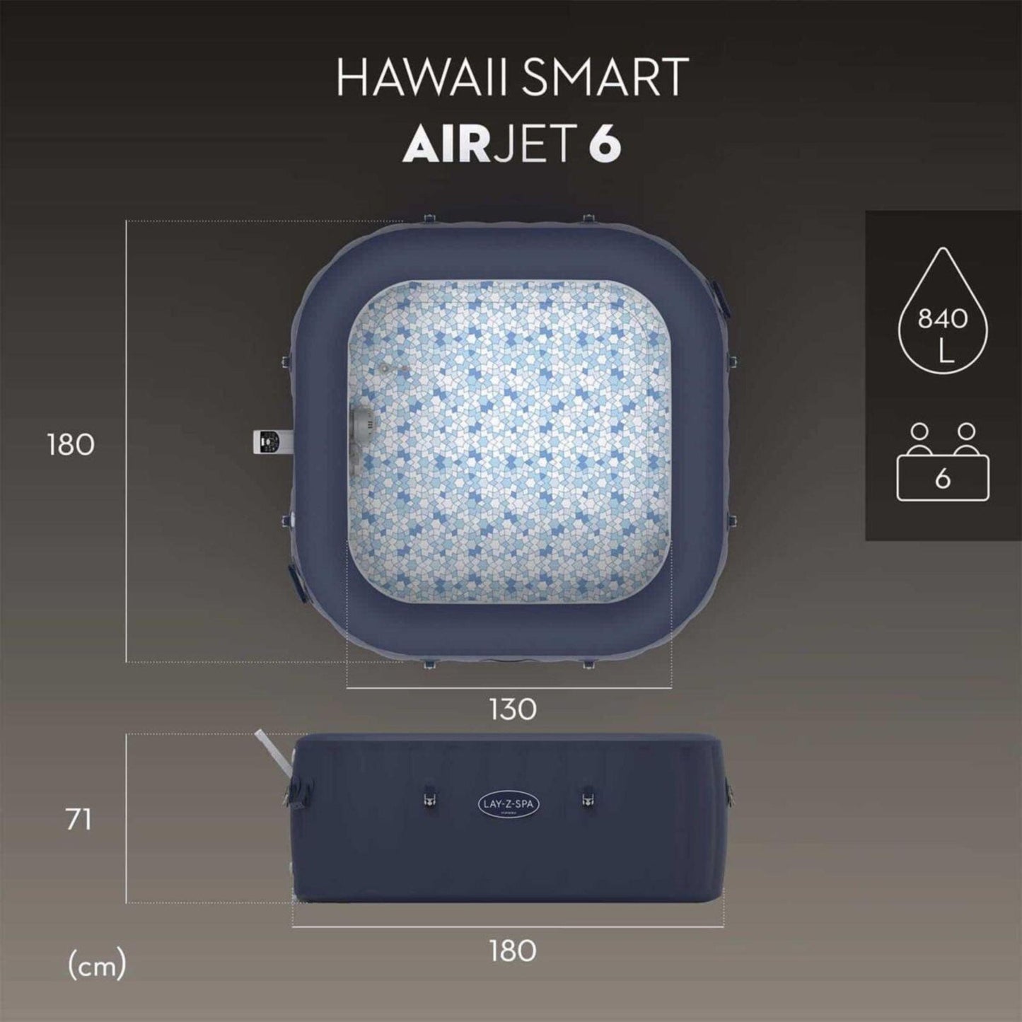 Spa de Hidromassagem Insuflável Lay-Z-Spa® Hawaii Smart AirJet™