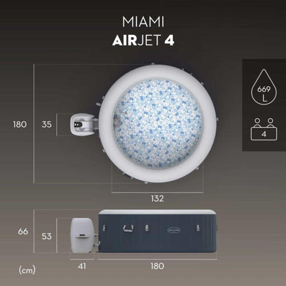 Lay-Z-Spa® Miami AirJet™ 2-4 Person Inflatable Hot Tub
