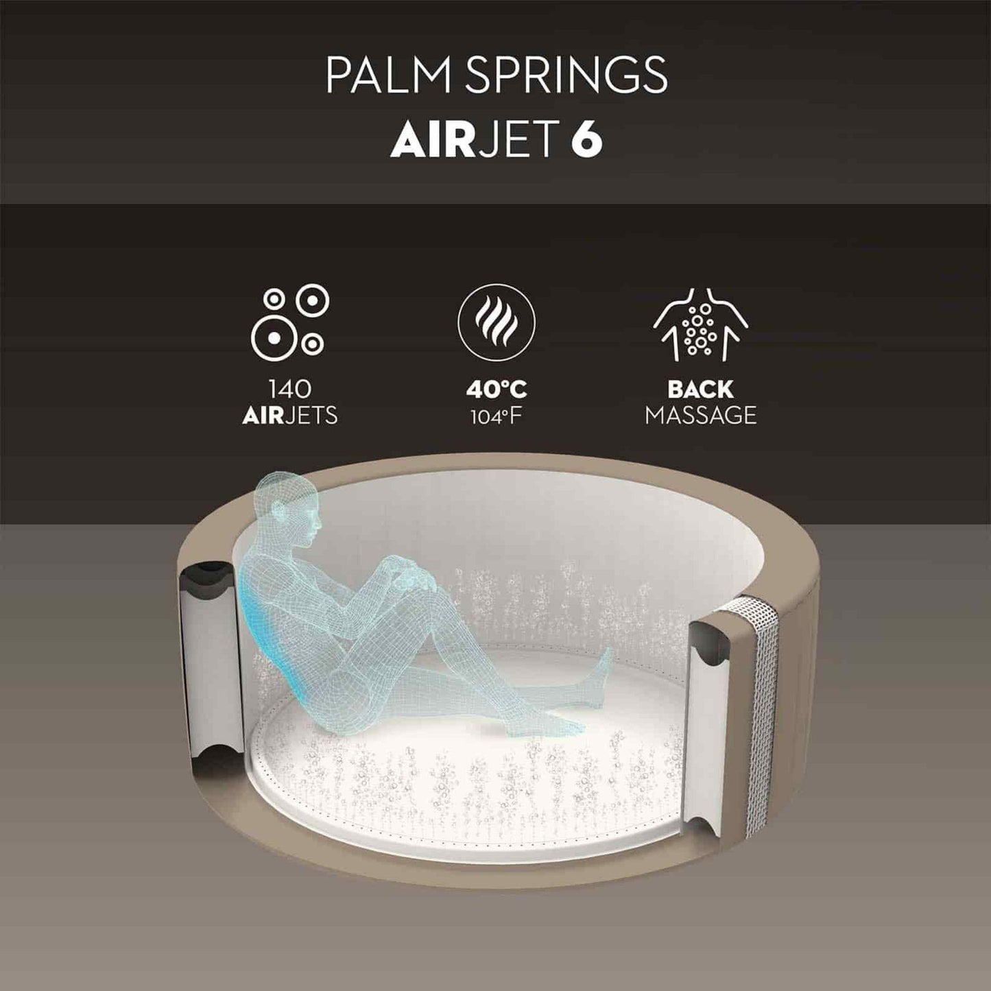 Spa de Hidromassagem Insuflável Lay-Z-Spa® Palm Springs AirJet™