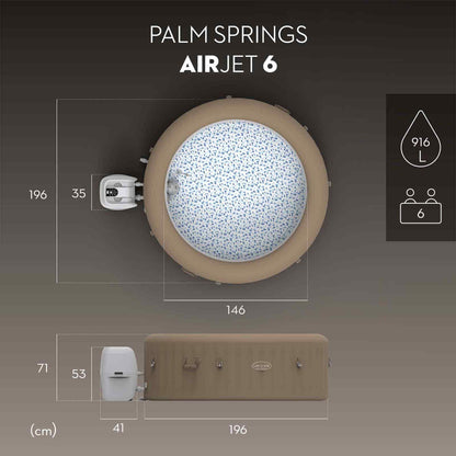 Spa de Hidromassagem Insuflável Lay-Z-Spa® Palm Springs AirJet™