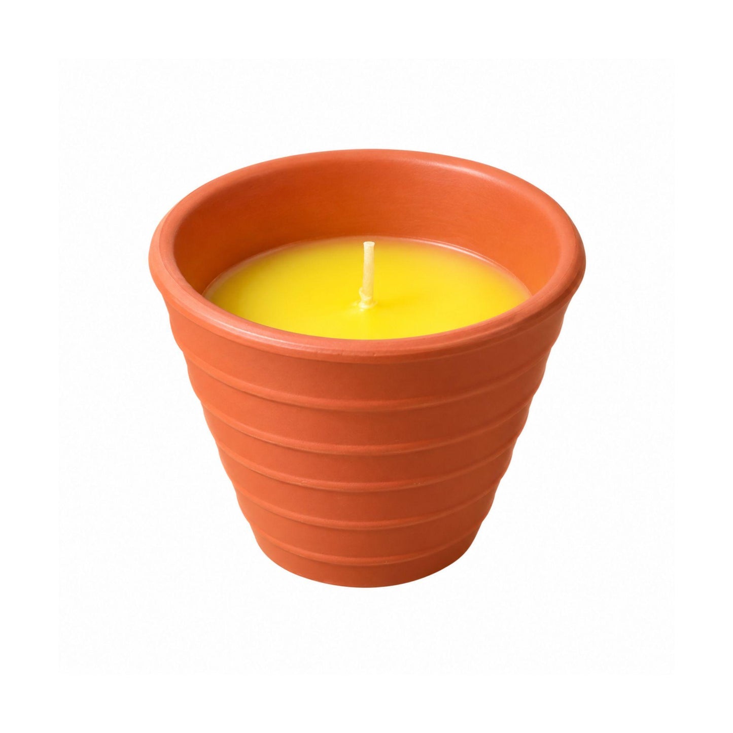 Vela de Citronela em Pote de Barro Ø8x7cm