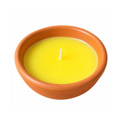 Vela de Citronela em Taça de Barro Ø10,5x5cm